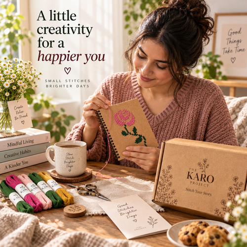 Stitched in Bloom Cross-Stitch Diary Kit