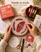 The Wild Bloom Moth Embroidery Kit