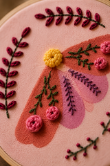 The Wild Bloom Moth Embroidery Kit